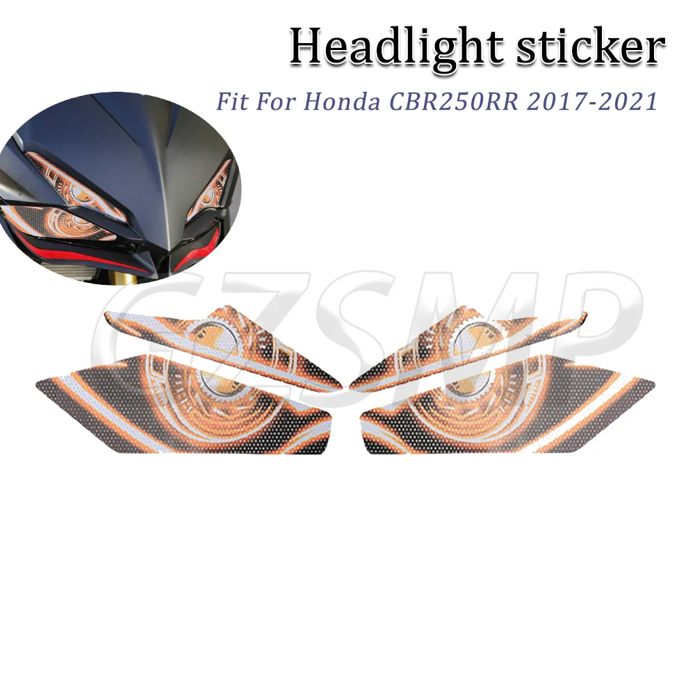 Fit for HONDA CBR250RR CBR 250 RR 2017 2018 2019 Motorcycle Front Fairing Headlight Sticker Guard Sticker Eye Body Decal