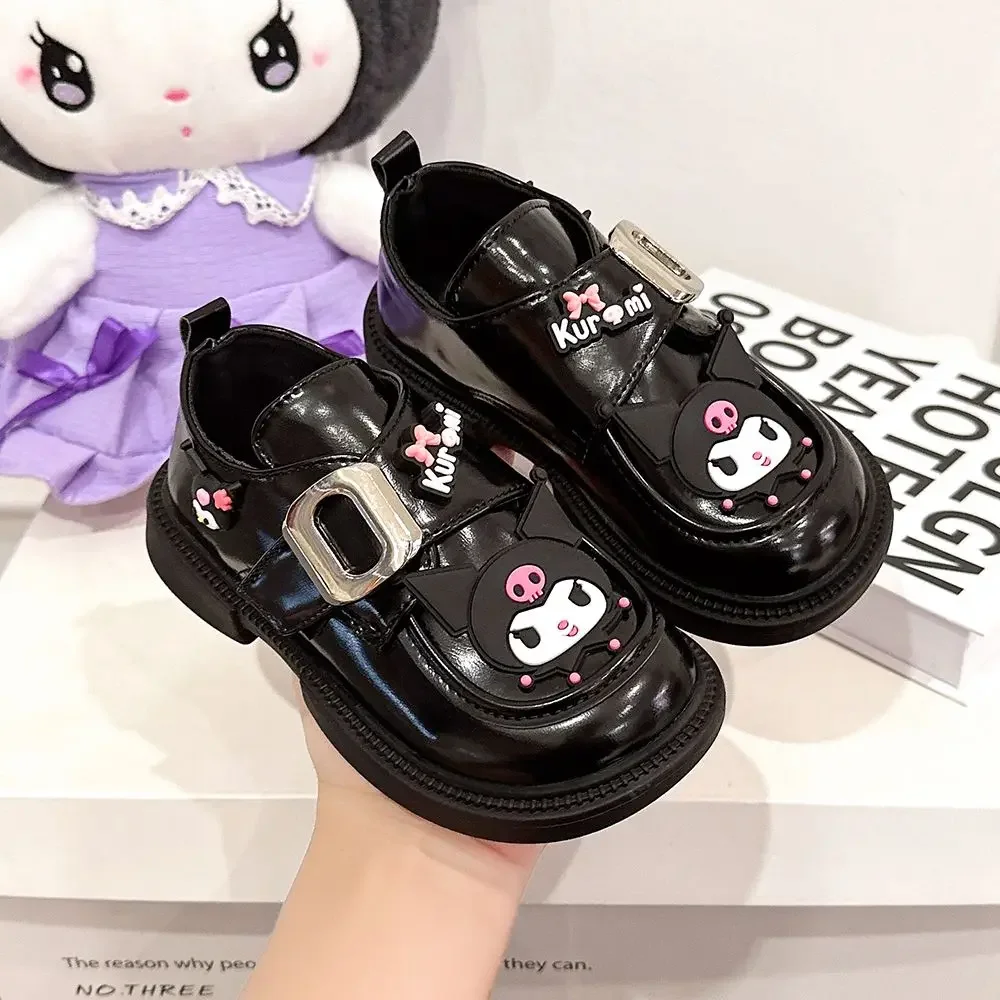 

Sweet Kuromi Anime Kawaii Sanrio Sweet Princess Board Shoes Spring Autumn Cute Cartoon Soft Soled Y2k Fashion Gifts for Kids