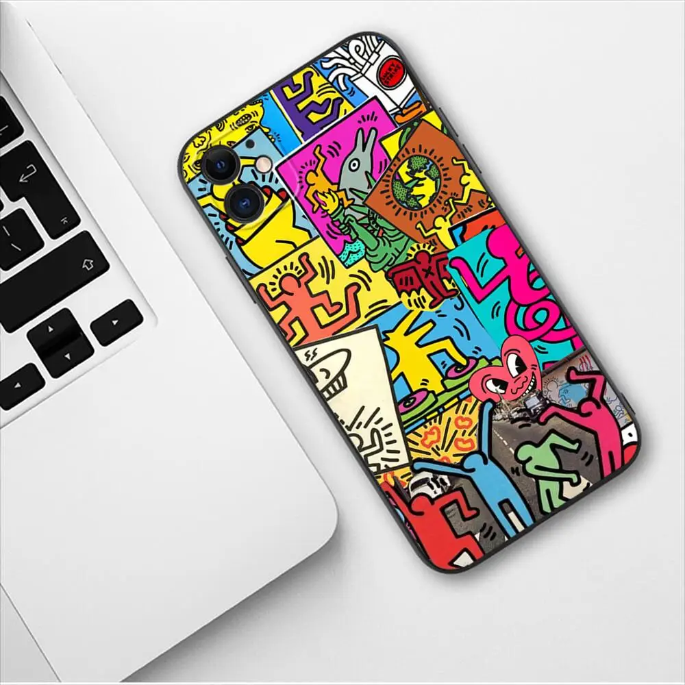 Graffiti Little Man Luxury New TPU Phone Case For Apple IPhone 13 12 11 14 Pro Max Mini XR X XS  Max 15 6 7 8 Plus SE 2020 Cover