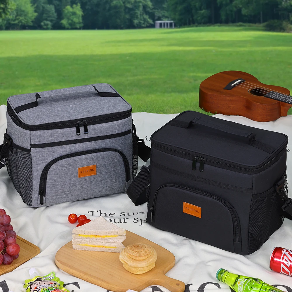 Bolsa de Picnic de 15L, fiambrera aislada, bolsa refrescante suave para adultos, hombres y mujeres, bolsa de almuerzo para oficina, Camping al aire libre, Picnic, playa