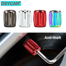 DSYCAR 1Set Zinc Alloy Anti-theft Samochodowe nakładki na zawory opon Opony do kół Trzpień opony Air Cap Hermetyczne osłony do stylizacji samochodów