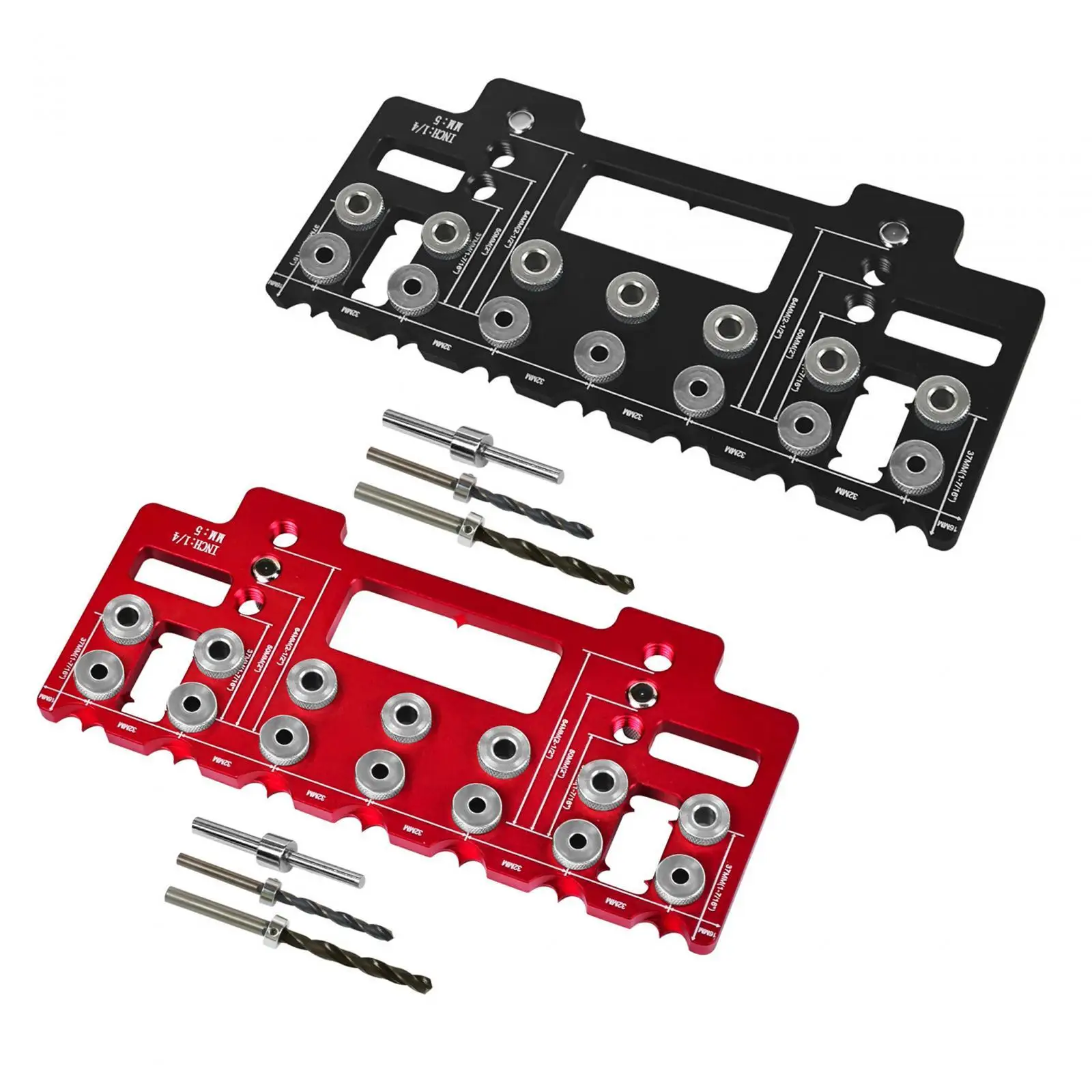 Drill Guide Template Shelf Pin Jig Cabinet 1/4 inch 5mm Shelf Pin Punching Jig