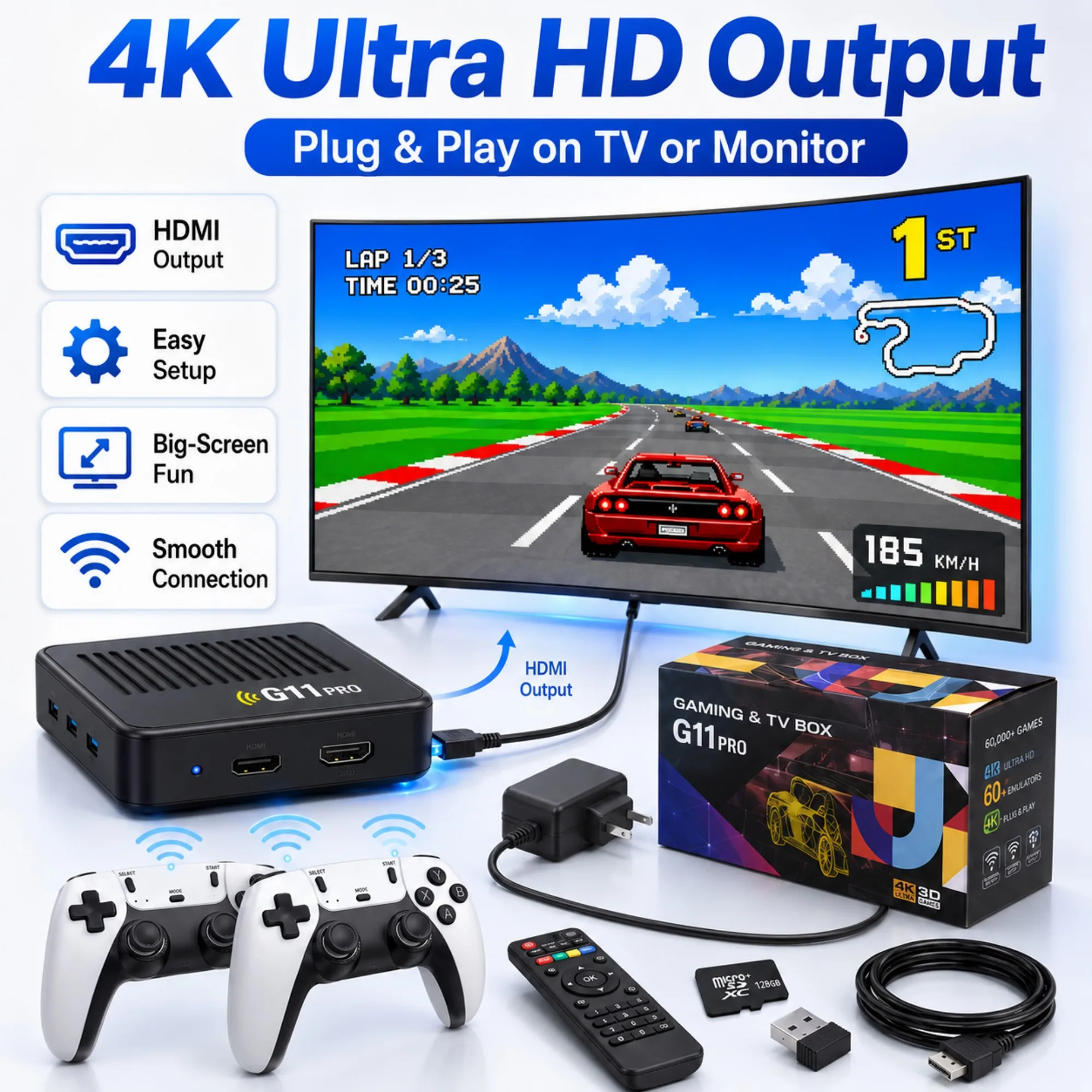 صندوق ألعاب G11 Pro 2026 بدقة - مراجعة Gaming Console For Android Tv وسعره