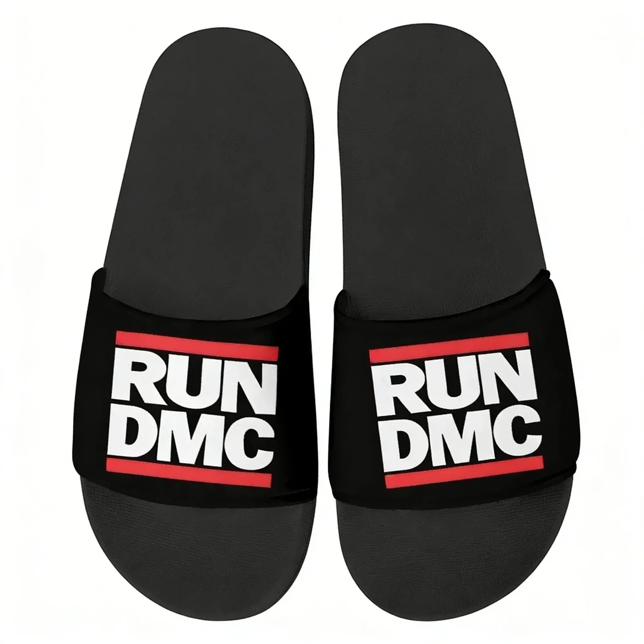 Run DMC Sandals Home Slippers Water Shoes Men Women Teenagers Sandal Bathroom Beach Pool Custom Made Summer Slipper