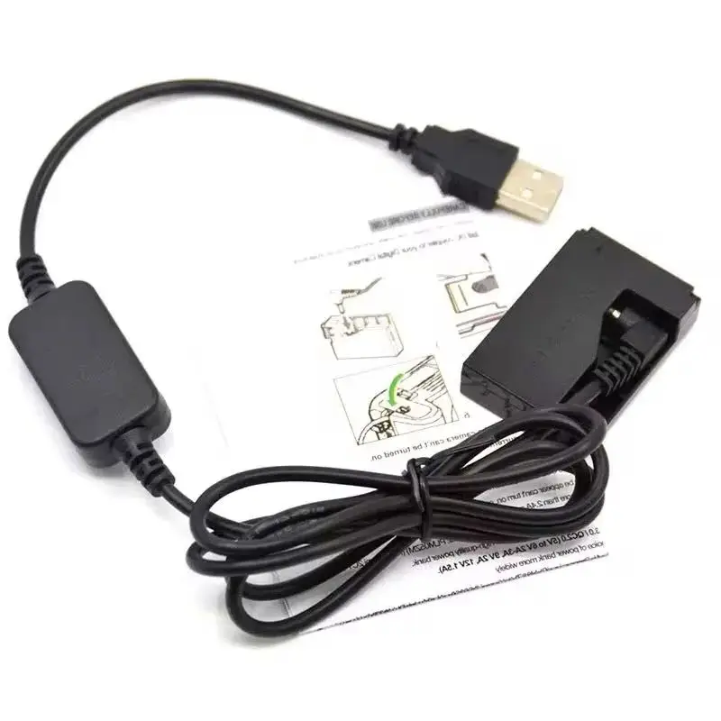 LP-E12 LP E12 Dummy Battery DR-E15 DR E15 DC Coupler+5V USB Power Cable for Canon EOS-100D Kiss x7 EOS 100D Rebel SL1 SX70HS