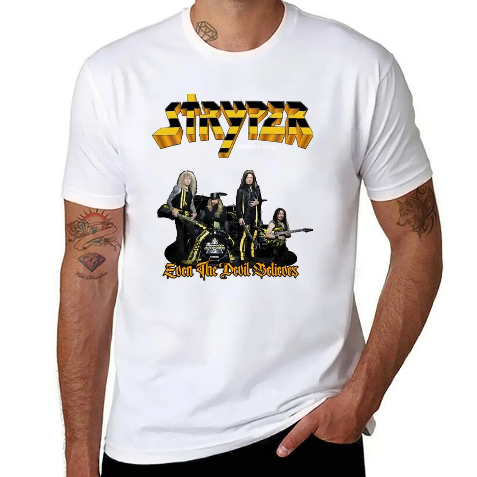 

Stryper Even the Devil Believes T-Shirt printed t shirts for man man t shirts graphic T-Shirt