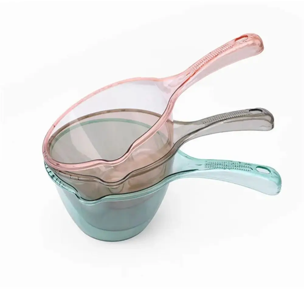 Transparent Water Ladle Big Water Dipper Thickened Anti-fall Bath Water Spoon Large Capacity Long Handle Shampooing Water Scoop