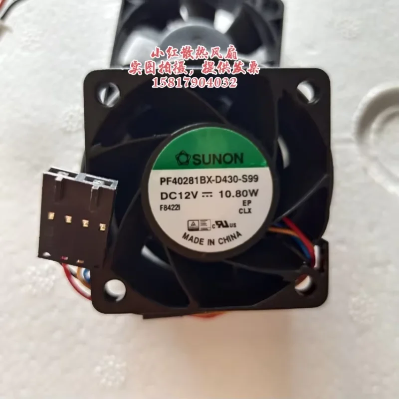 

Ltsf For SUNON PF40281BX-D430-S99 DC 12V 10.80W 40x40x28mm 4-Wire Server Cooling Fan 4cm