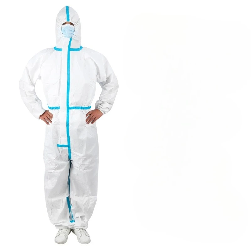 Disposable Medical Protective Coverall, Hooded Seam‑Taped Sterile Isolation Suit Individually Packaged for Medical Protection
