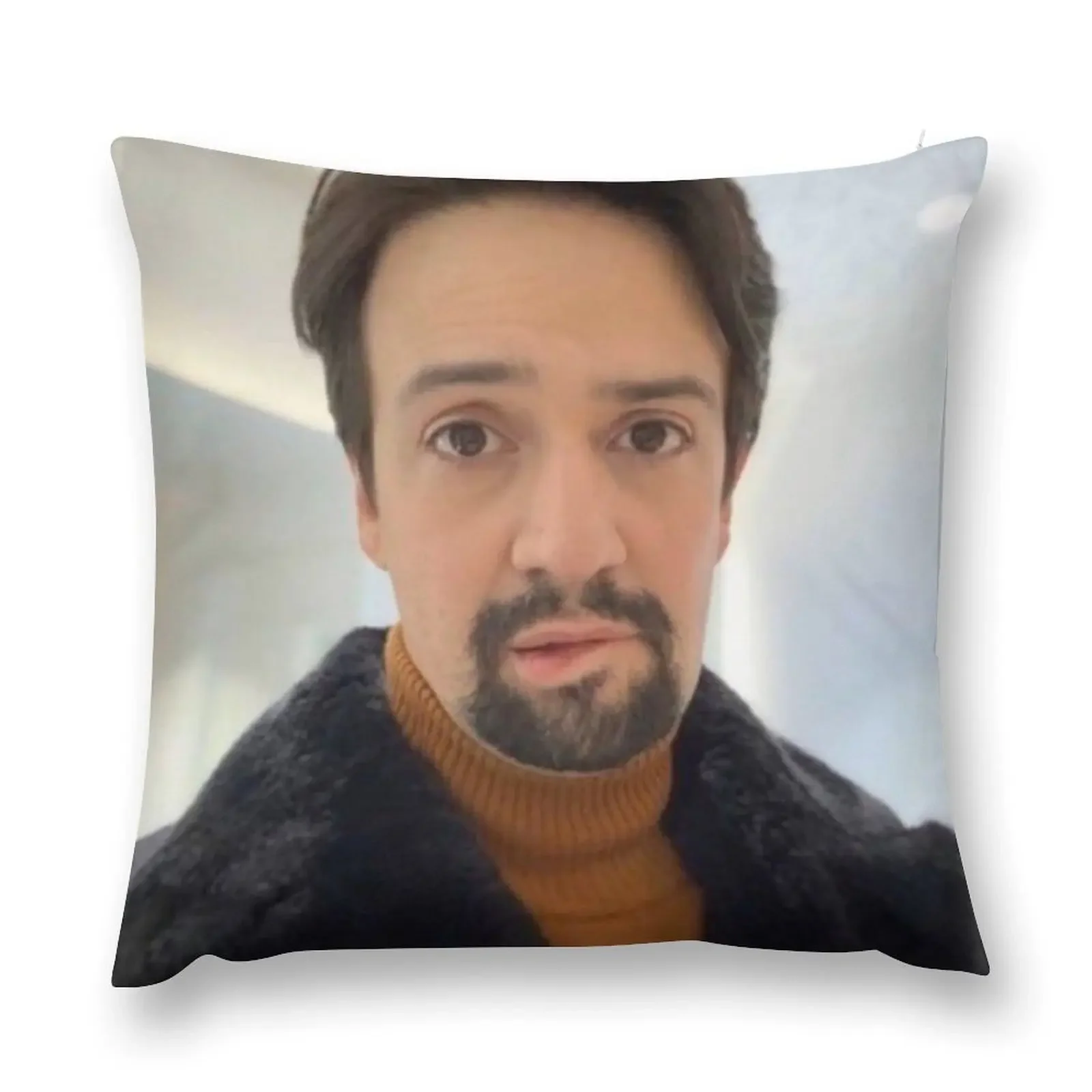 manuel miranda lip bite meme Throw Pillow Cushion Cover Set Christmas Pillow Covers pillow