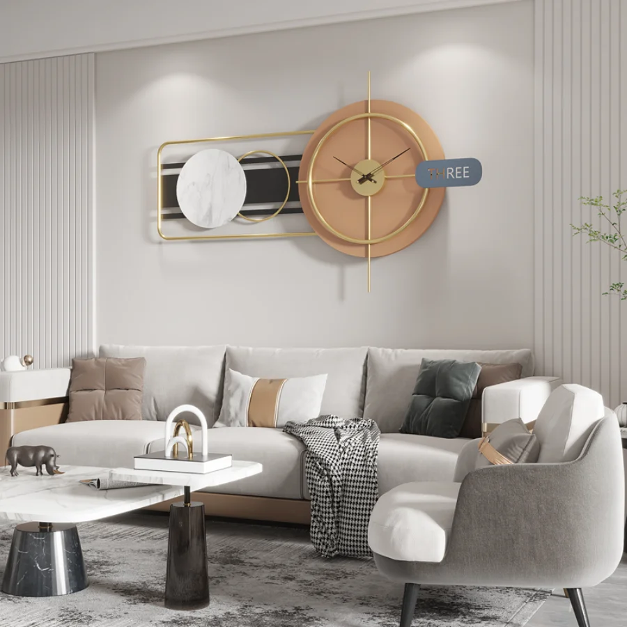 

Home Wall Clock Decoration Luxury Living Room Unique Wall Clock Watch Nordic Office Silent Modern Design White Horloge Art Decor