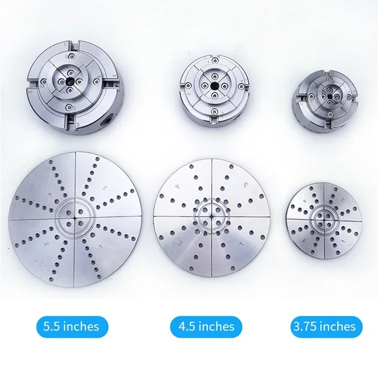 5 6 8 10 Inches Cnc Three-jaw Hollow Hydraulic/ Air Lathe Chuck High Precision Steel Wear-resistance 4 Jaws Chuck Lathe