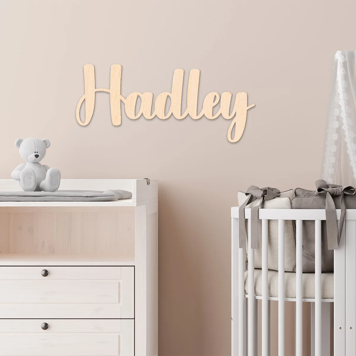 Light luxury texture customized solid wood name tag Detachable wooden name tag for children's room door, name tag for kindergar