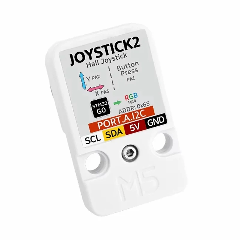 Superior-Joystick2 Unit Hall Effect Joystick Built-In STM32 STM32G030 I2C Communication RGB LED