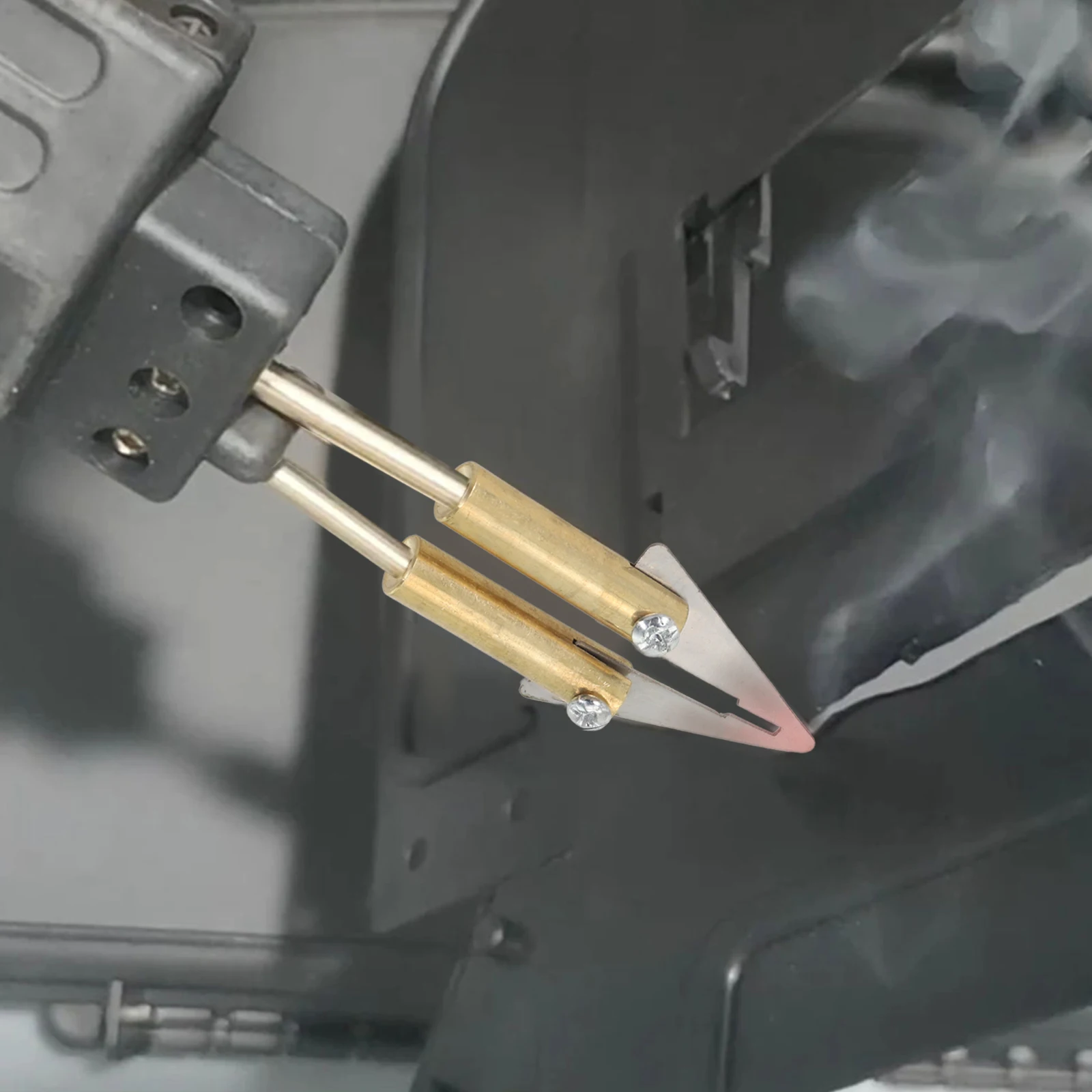 Espátula Triangular recta, herramienta de reparación de plástico, Kit de grapadora en caliente práctica, cortador Diagonal