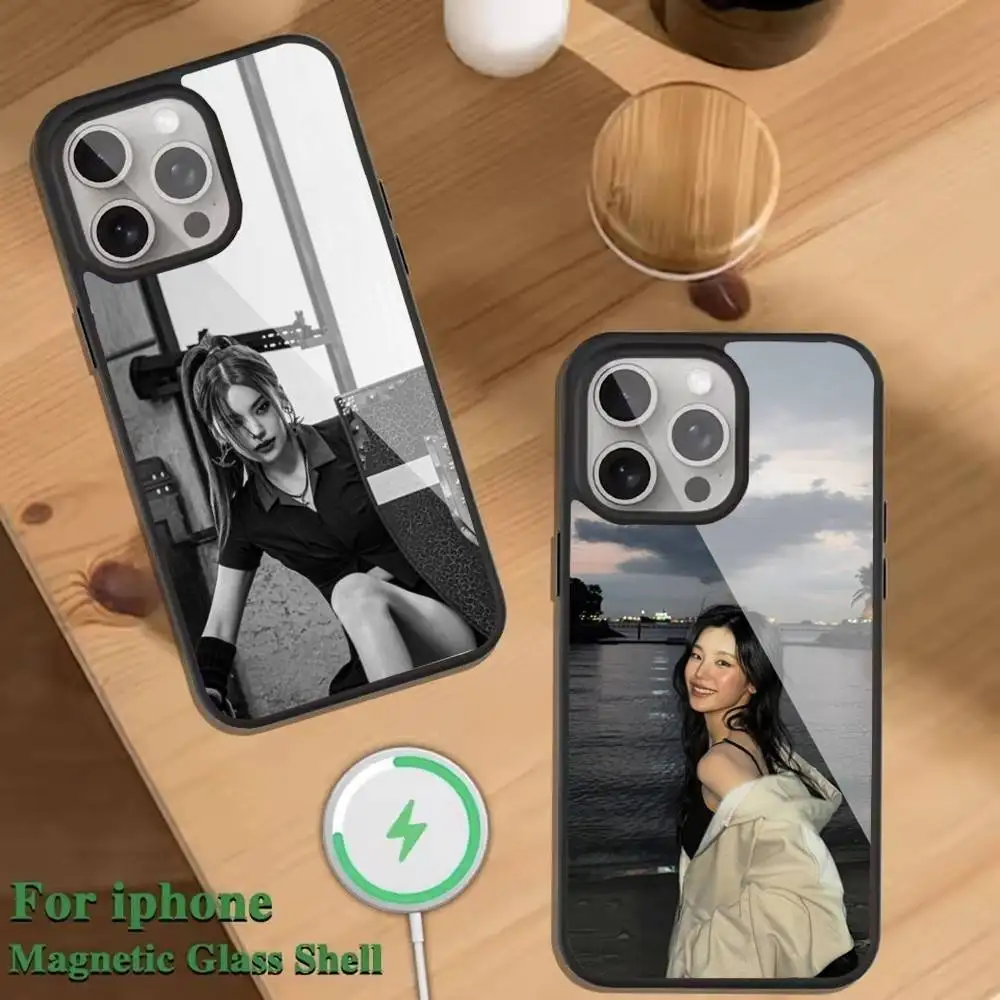 

H-Hwang Y-Ye-ji singer Phone Case For Magnetic Wireless Charge Cover For iphone 16 15 14 13 12 11 Pro Max Plus Coque