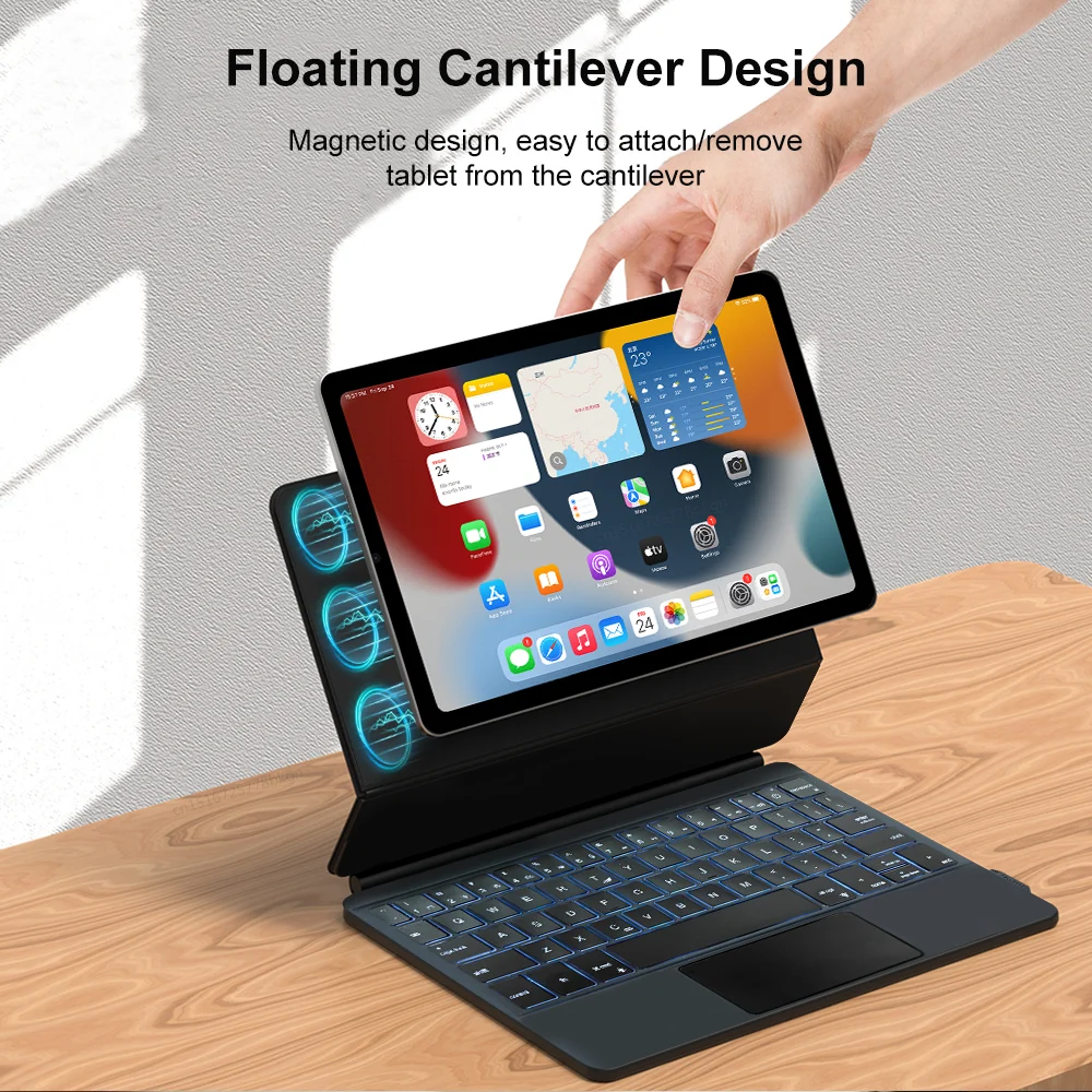 Magnetic Case For iPad Mini 6 Magic Keyboard Floating Cantilever Stand Case For iPad Mini6 6th 2021 Generation Trackpad Keyboard