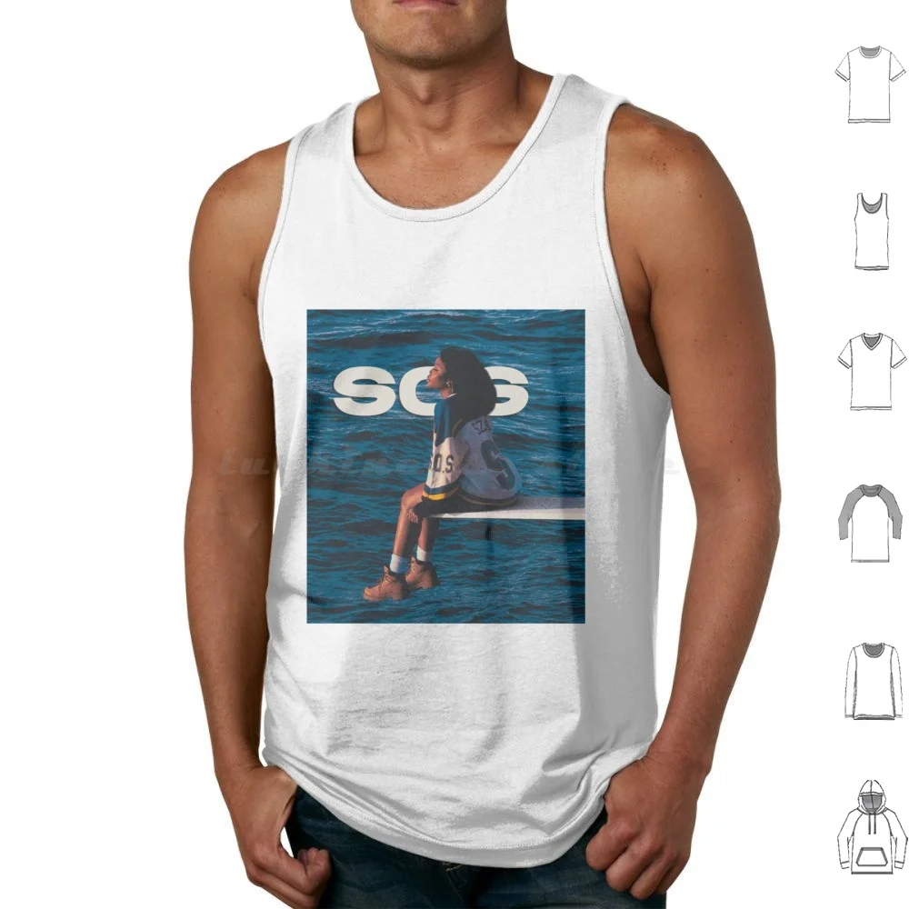 Sza-Sos Album Cover Design Tank Tops Vest Sleeveless Kill Bill Sza Sos Album Rnb Beach Music Rap Spotify Low Trendy