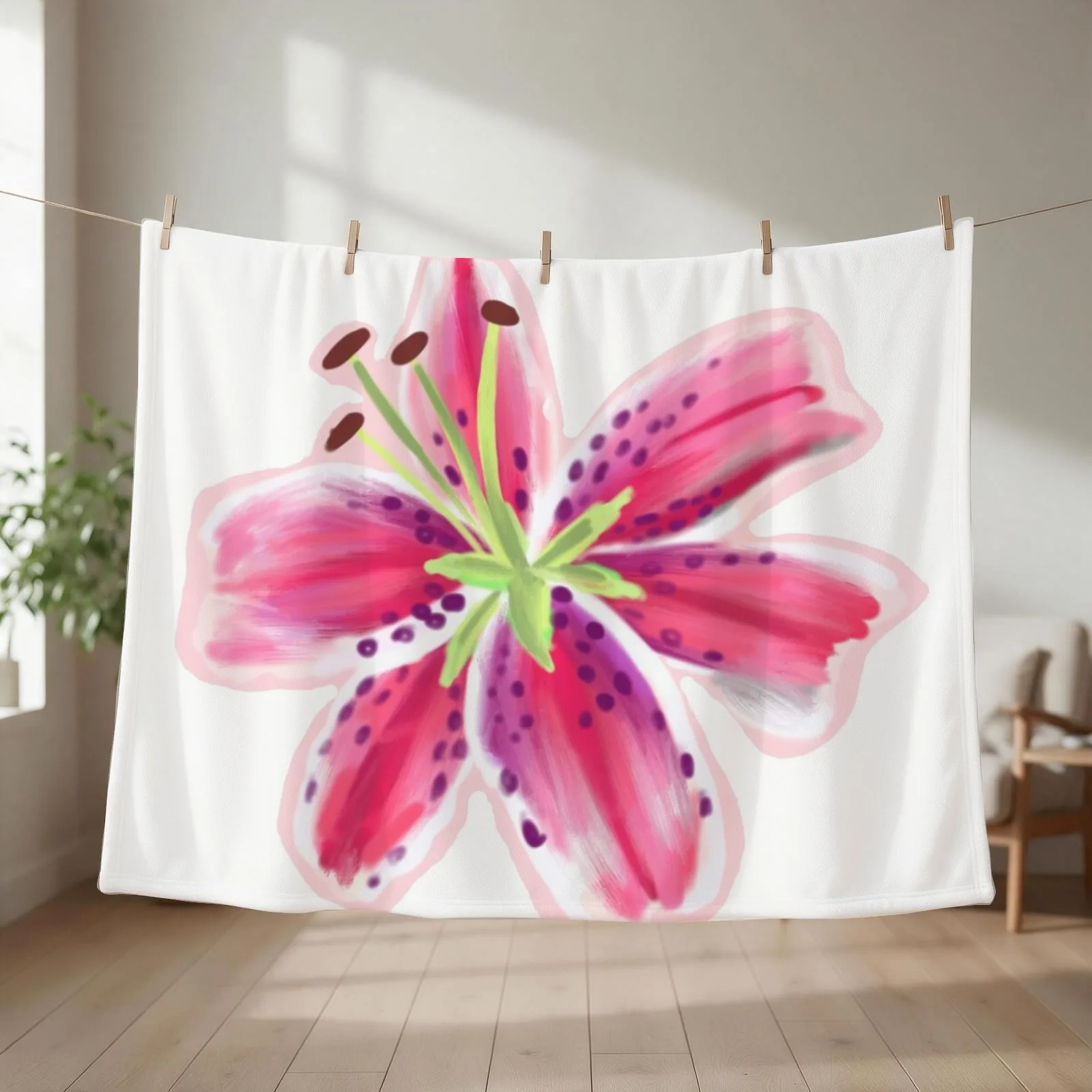 Stargazer Lily Throw Blanket halloween Luxury Thicken Stuffeds for sofa Blankets