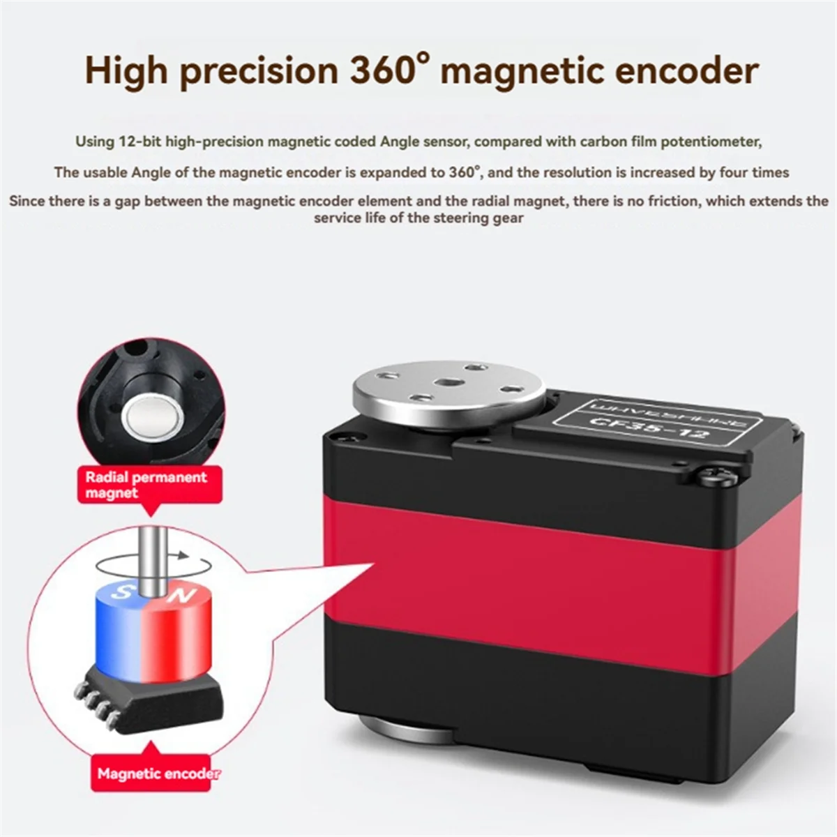 Hot sale  35KG.cm Bus Servo High Precision and Large Torque Bus Servo with Programmable 360° Magnetic Encoder