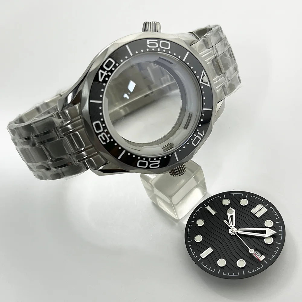 Water-Resistant 41.8mm Stainless Steel Case for 8215 Mechanical Movement ST1612 Adjustable Automatic Watch Compatible