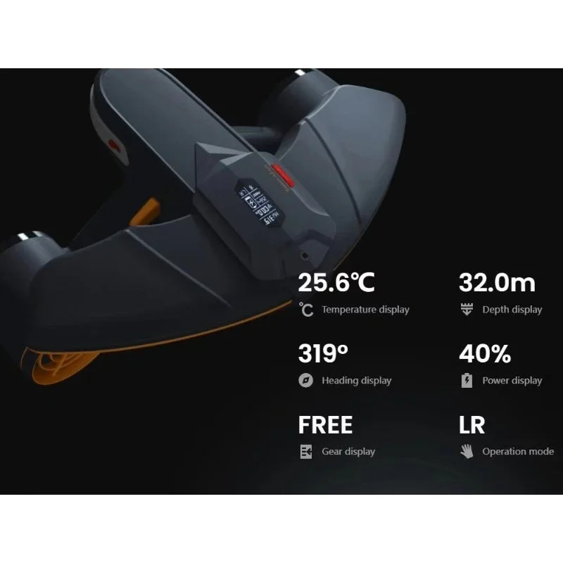 

【Best-selling】40m Deep Waterproof Underwater Navbow+ Scooter for Water Play & Underwater Photography with 3 Speed & 60min Endura