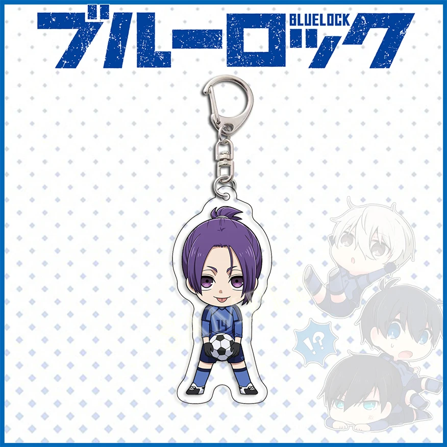 BLUE LOCK Ego Jinpachi Isagi Yoichi Chigiri Hyoma Kunigami Rensuke Cosplay Acrylic Keychain Cartoon Character Pendant Anime Cute