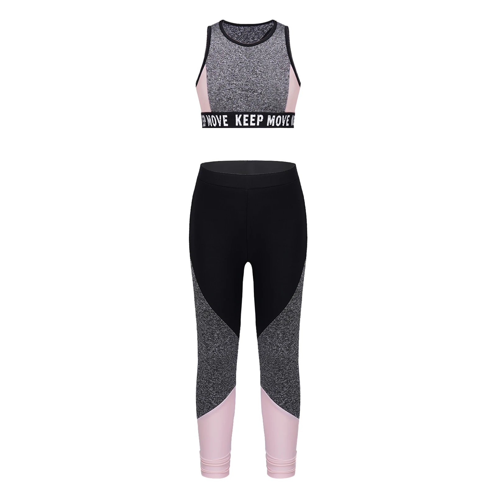 Kids Yoga Sets Tracksuits for Children Girls Workout Fitness Girl Clothing Running Sports Suit Sleeveless Hollow Back Sports Set