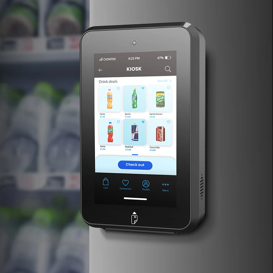 

4G QR-код Android Unattended POS Бесплатная оплата MDB Настенный самонаправленный платежный терминал NFC для торгового автомата CM30