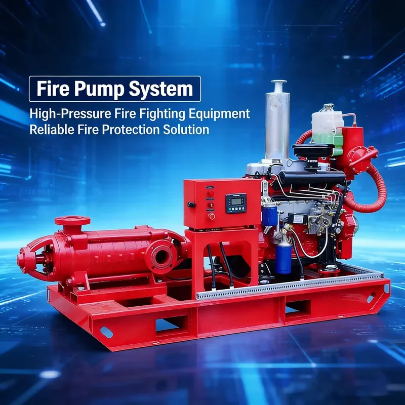 Multistage Centrifugal Fire Fighting Pump Cast Iron Construction Stainless Steel Components Automatic Control Skid