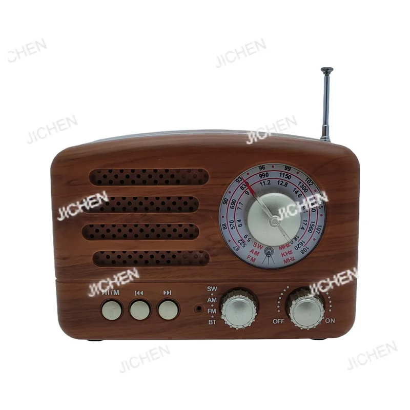 

Деревянное радио ручной работы FM беспроводной ретро портативный мини ретро ностальгический пожилой Bluetooth аудио внешняя торговля