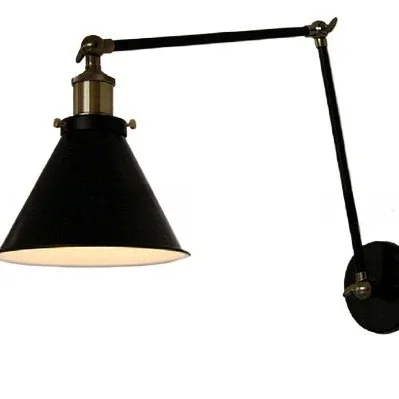 

American wall lamp simple pastoral wrought iron retro living room wall lamp bedroom study bar aisle wall lamp