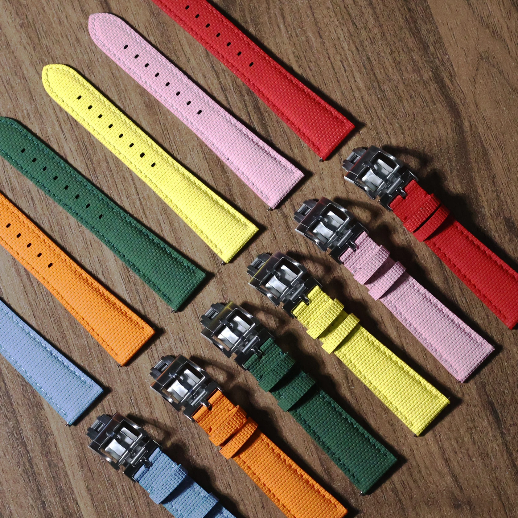 New Design Sailcloth Signature Strap delug design For Seiko Rolex Omega Cartier Santos Signature Watch 18/19/20/21/22mm Size