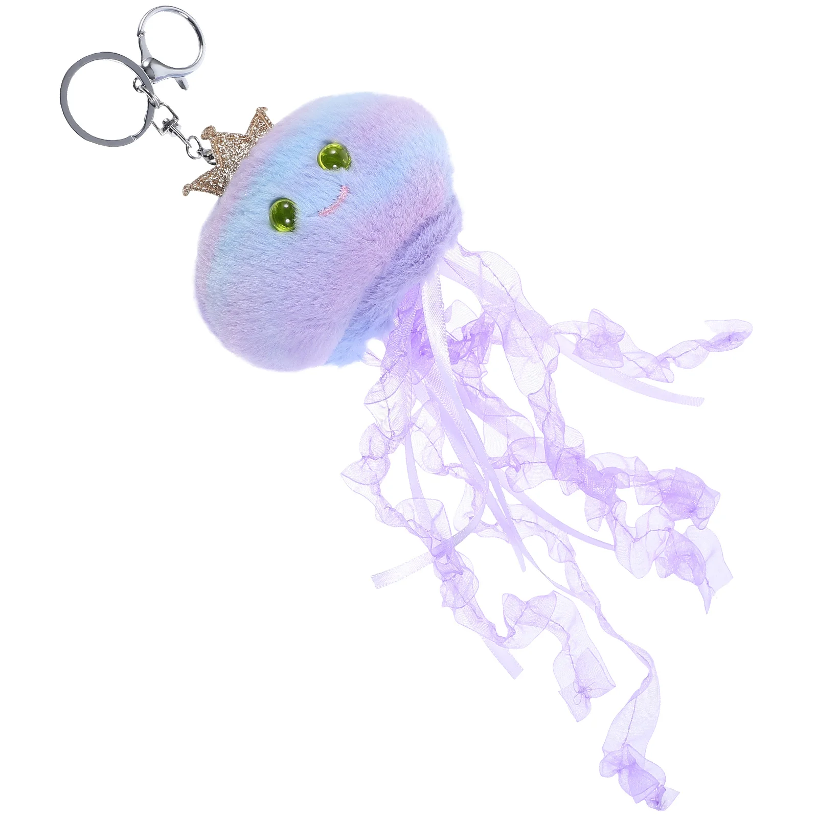 

Jellyfish Keychain Ring Rings Ornament Plush Octopus Charms Chains Stuffed Toy Pendants Animal