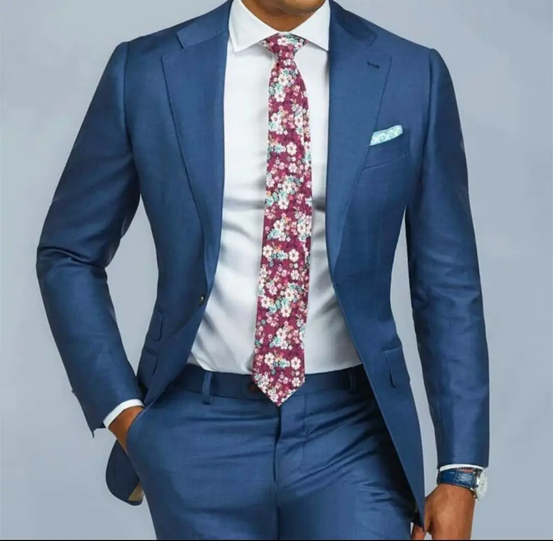 

New pattern Men's Jacket Pants Double Breasted Groom Wedding Tuxedo Party Suit For Men Tuxedo Slim Fit Suit Blazer