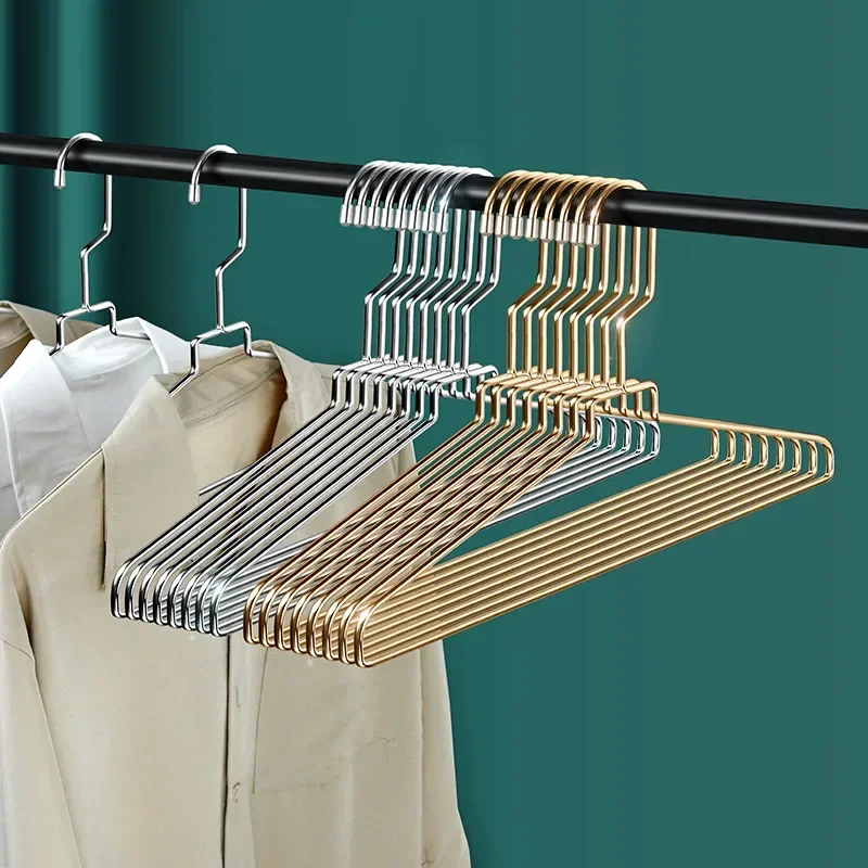 

10pcs/set Stainless Steel Golden Hanger Clip Model Clothes Hanger Drying Socks Artifact Socks Rack Household Hanger New