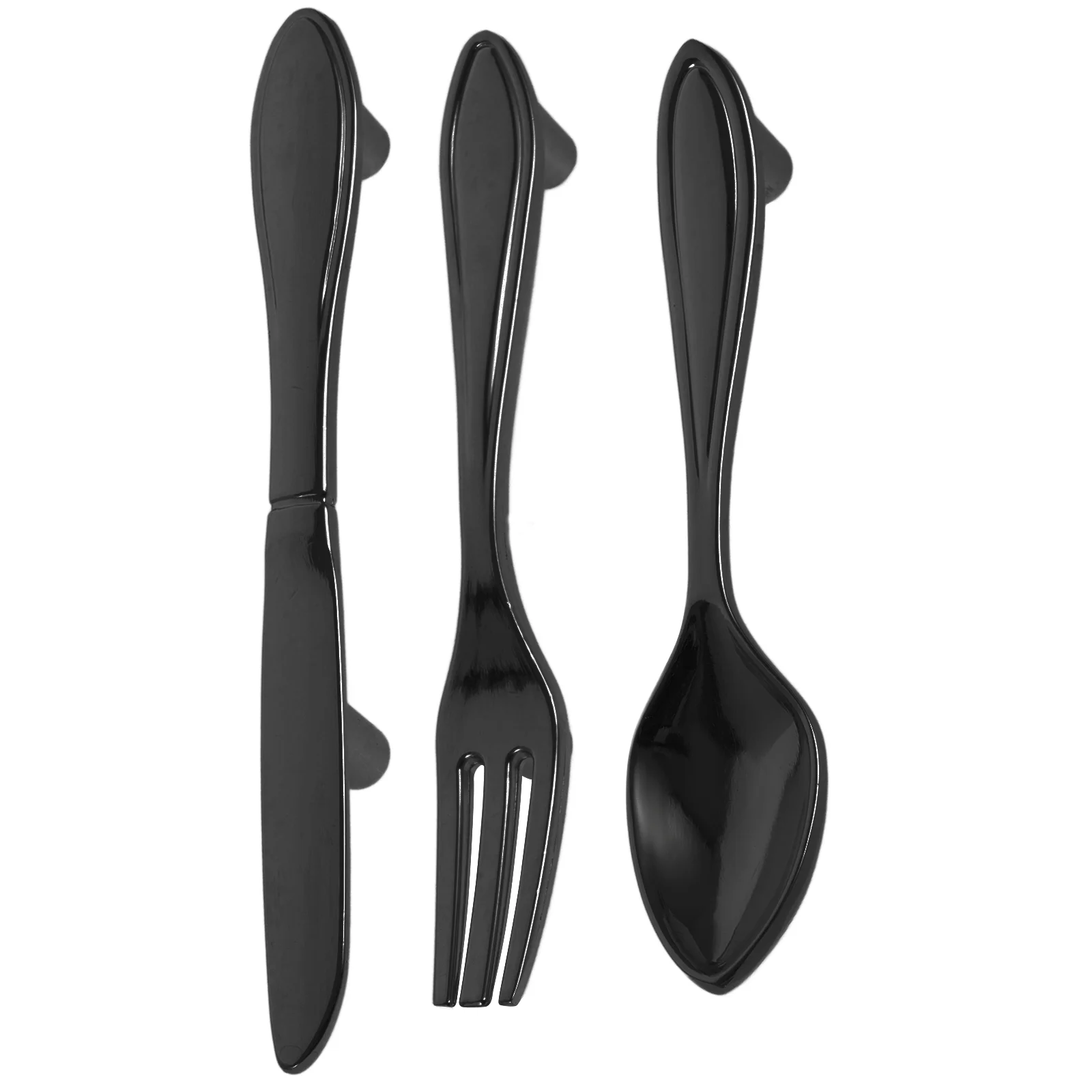 3 Pcs Cabinet Legs Creative Tableware Handles Kitchen Knobs Foot Pull Opener Metal Spoon Durable