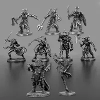 Mythical Gladiator Mini Sculpture Retro Metal Soldier Model Tabletop Game Chess Decorative Figurines Ornament Crafts Boy Gifts