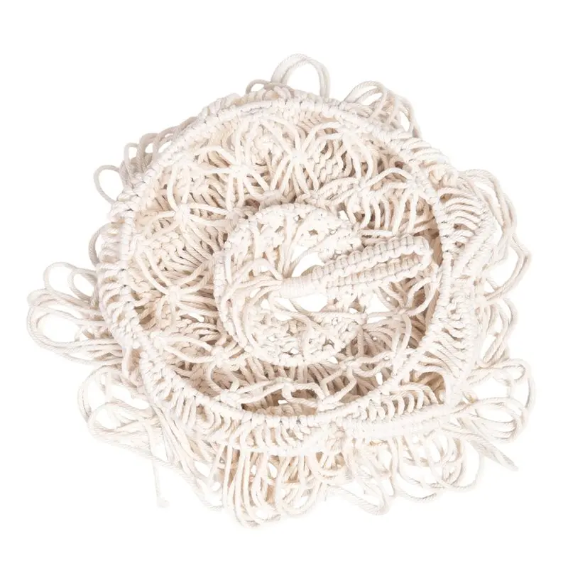 A72P Macrame Lamp Shade Hanging Pendant Light Cover Office Bedroom Living Room Nursery Dorm Room Bohemian Home Decor