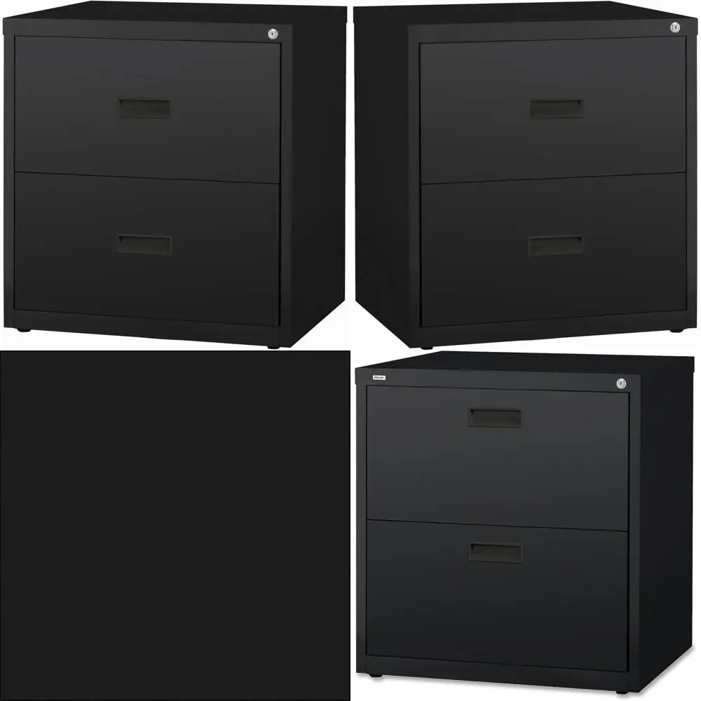 

Шкаф для документов с 2 выдвижными ящиками, 30x18.625x28.125 дюймов, черный