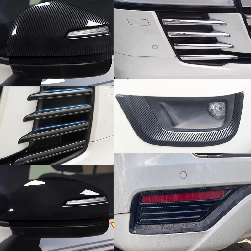 

For Toyota Land Cruiser 300 LC300 2022-2025 ABS Rear View Mirrior Cover Front Rear Fog Light Lamp Bezel Grille Cover Styling