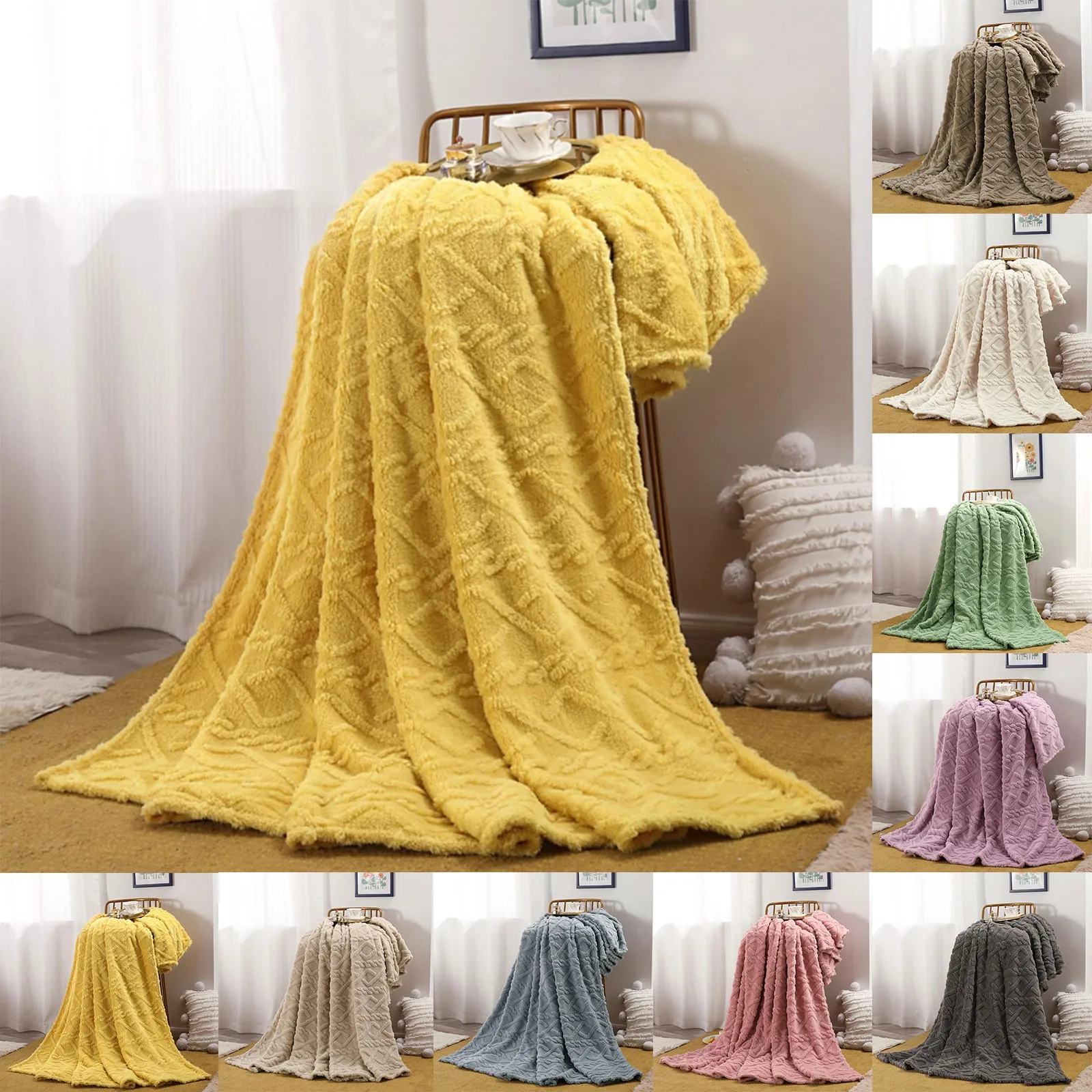 70*100 CM Single-Layer Solid Color Blanket Soft And Comfortable Blanket For Autumn And Winter Baby Blanket Bedding Travel