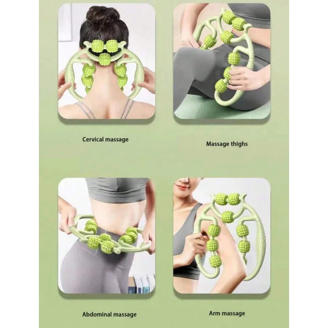 Rouleau musculaire à 9 roues pour la réduction de la Cellulite et le soulagement des douleurs musculaires, outil de Massage du Fascia pour les cuisses, les mollets et les bras, 1 pièce