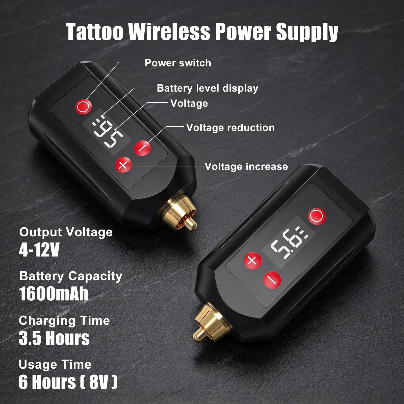 YILONG New 1600mAh Wireless Tattoo Pen Kit with 20 Cartridge Needles 7 Inks LCD Display Tattoo Machine Set Artist Supplies