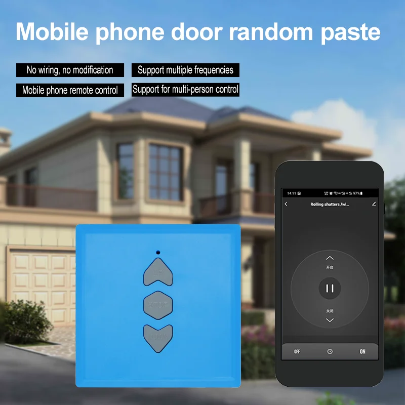 Tuya Wifi Universal Garage التحكم عن بعد اللاسلكي RF 433MHz 868mhz 3 أزرار تحكم لأجهزة الحياة الذكية الذكية