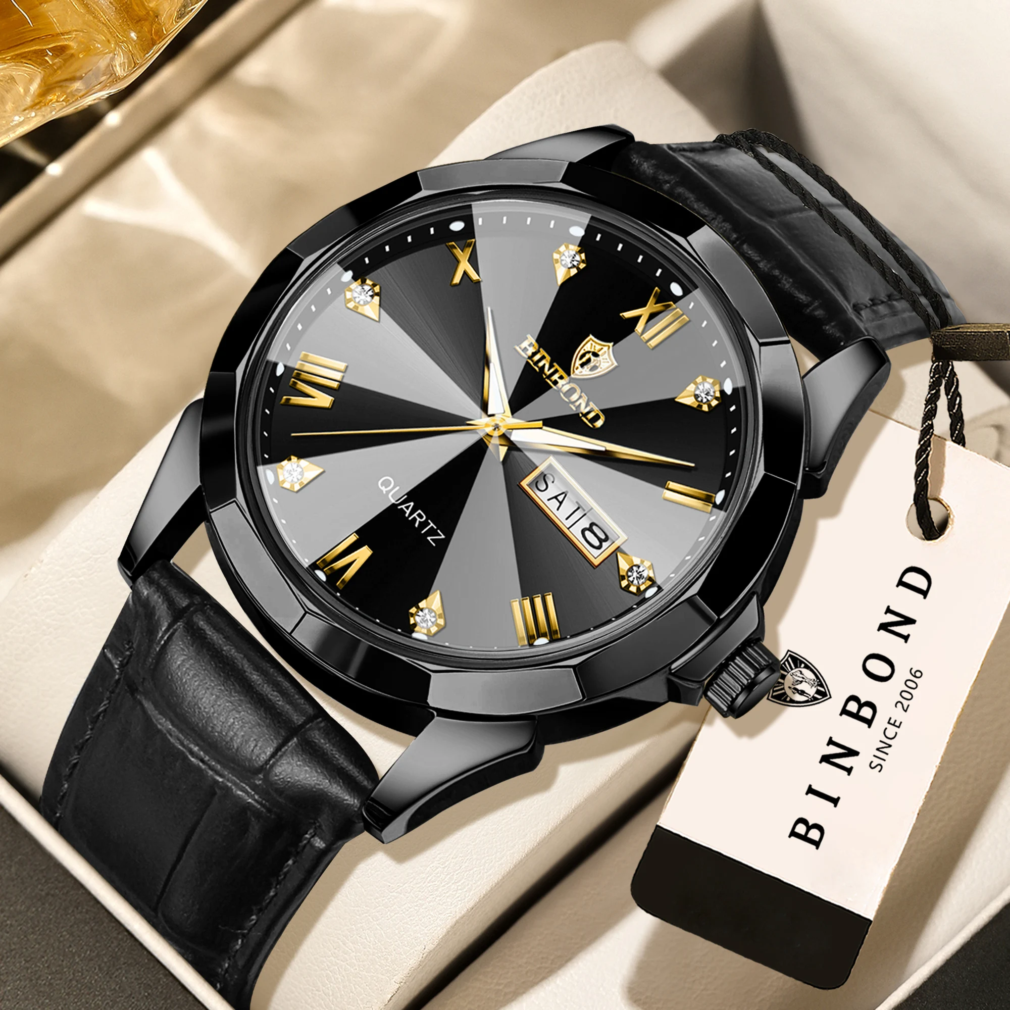 Men's BINBOND Luxury Luminous Waterproof Watch