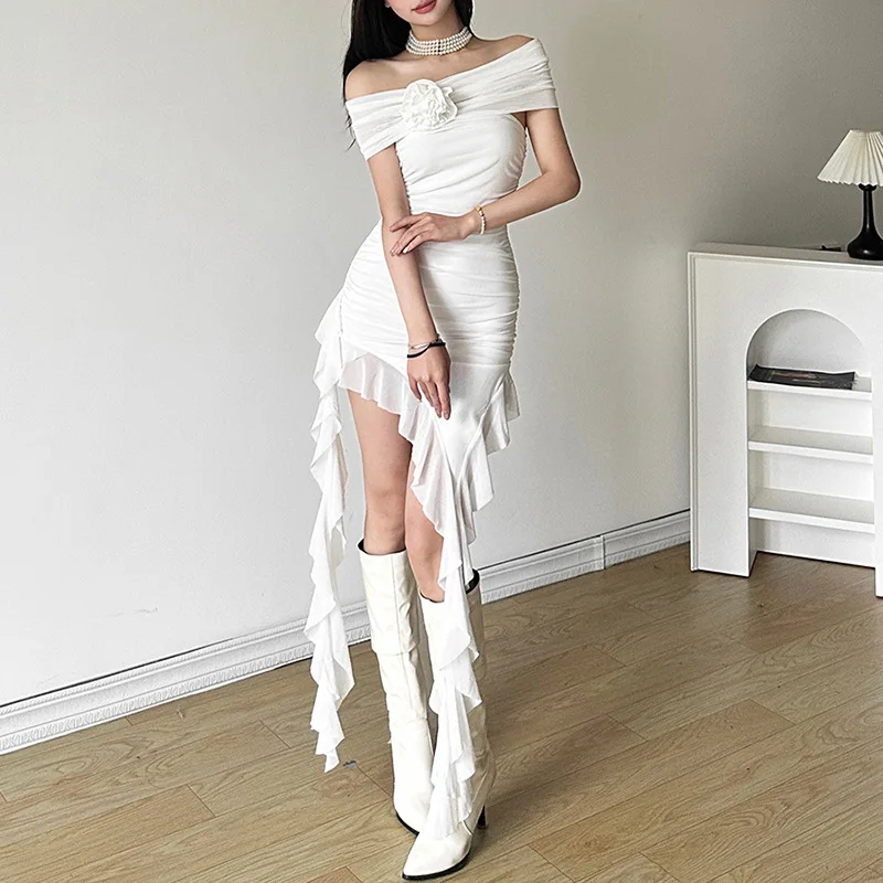 Nibber Elegant Bachelor Party Sweet Gentle Intellectual Tight Character Hot Mature Temperament Beautiful Girl Chest Tassel Dress