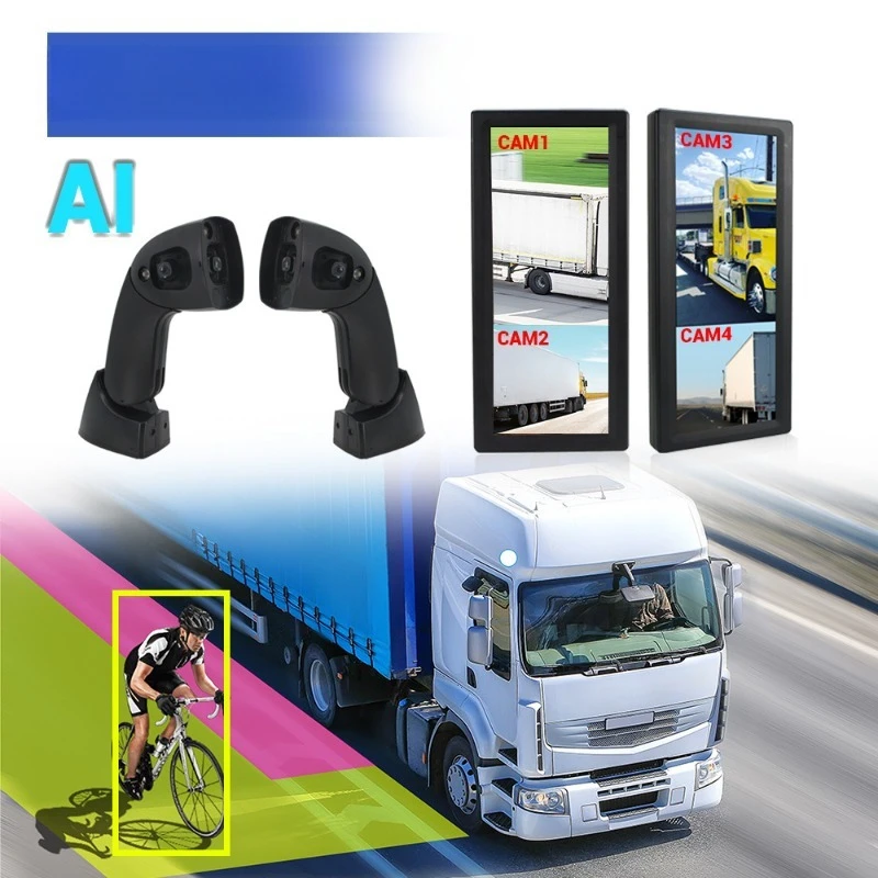 Truck Rear View Monitor System 12.3 Inch IPS Screen 1080P Dual Channel Split Screen Display For Lorry Safety Monitoring