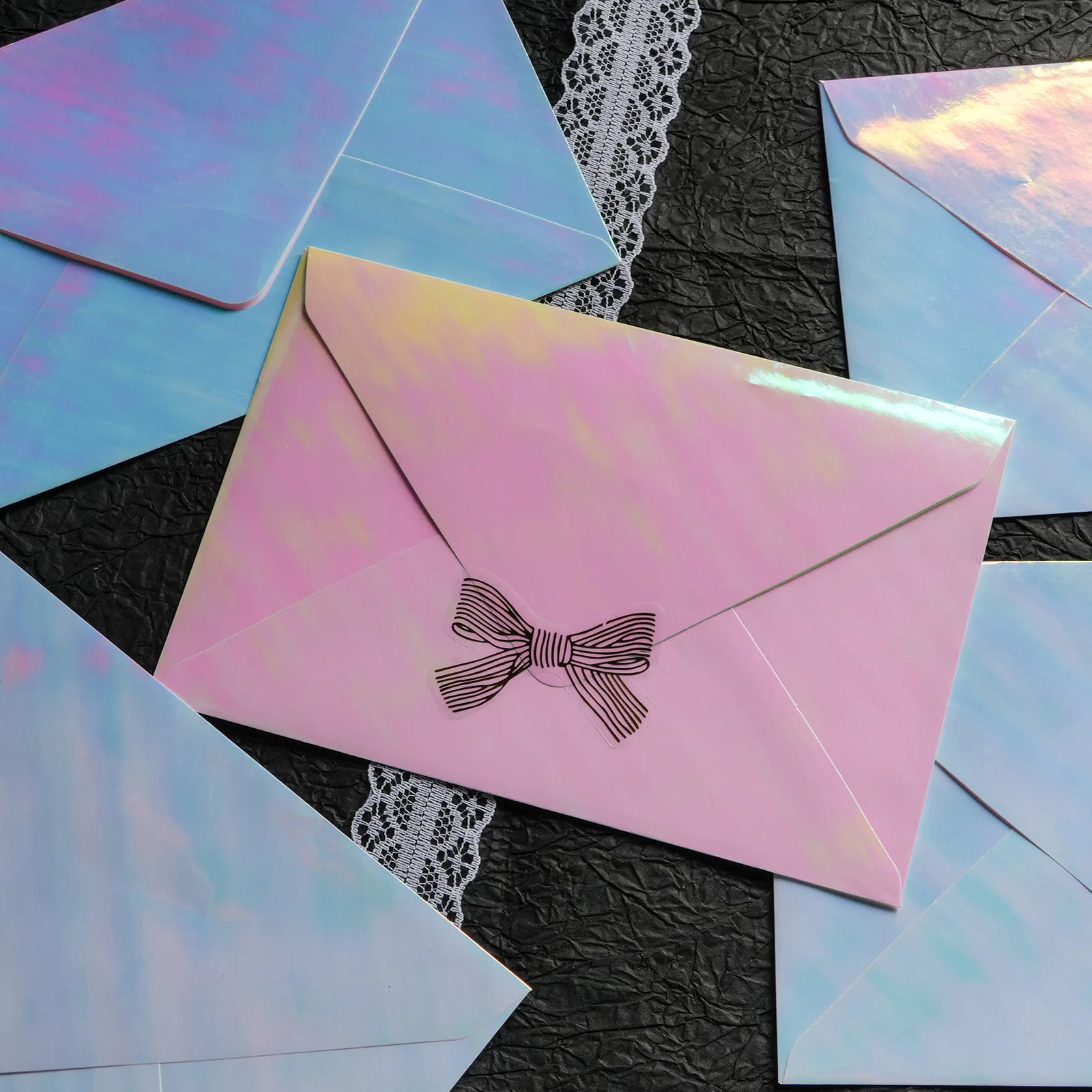 

50 шт. 16,5x11 см градиентный лазерный конверт для свадебных приглашений открытка бизнес высококачественная бумага канцелярские принадлежности для хранения