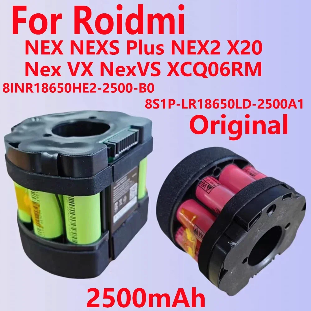 Original Battery 2500mAh For Roidmi Vacuum Cleaner Nex 2 X20 Nex2plus Nex VX NexVS XCQ06RM 8S1P-LR18650LD-250-A1 Accessories